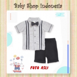 LU514 setelan baptis cowok abu  large